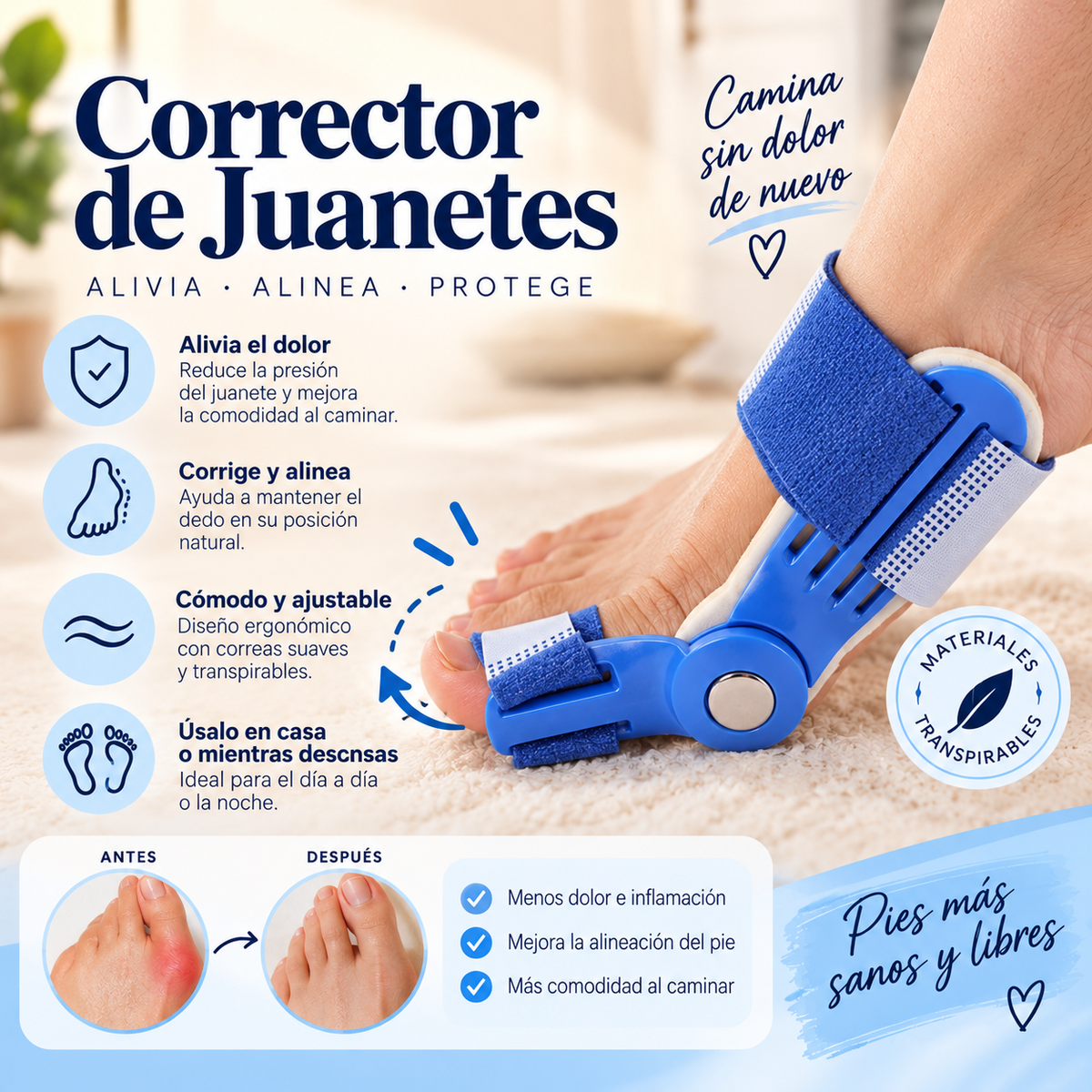 Corrector de Juanetes Ajustable