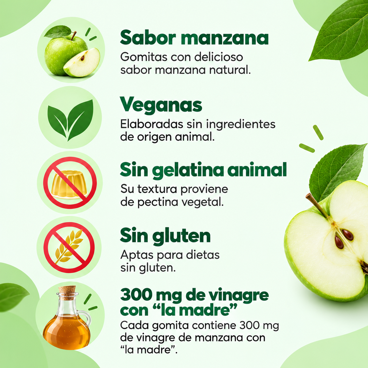 Gomitas de Vinagre de Manzana